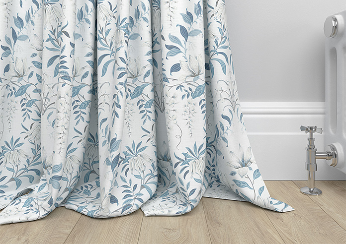 Laura Ashley Parterre, Off White/Seaspray - Made to Measure Curtains - Image 6